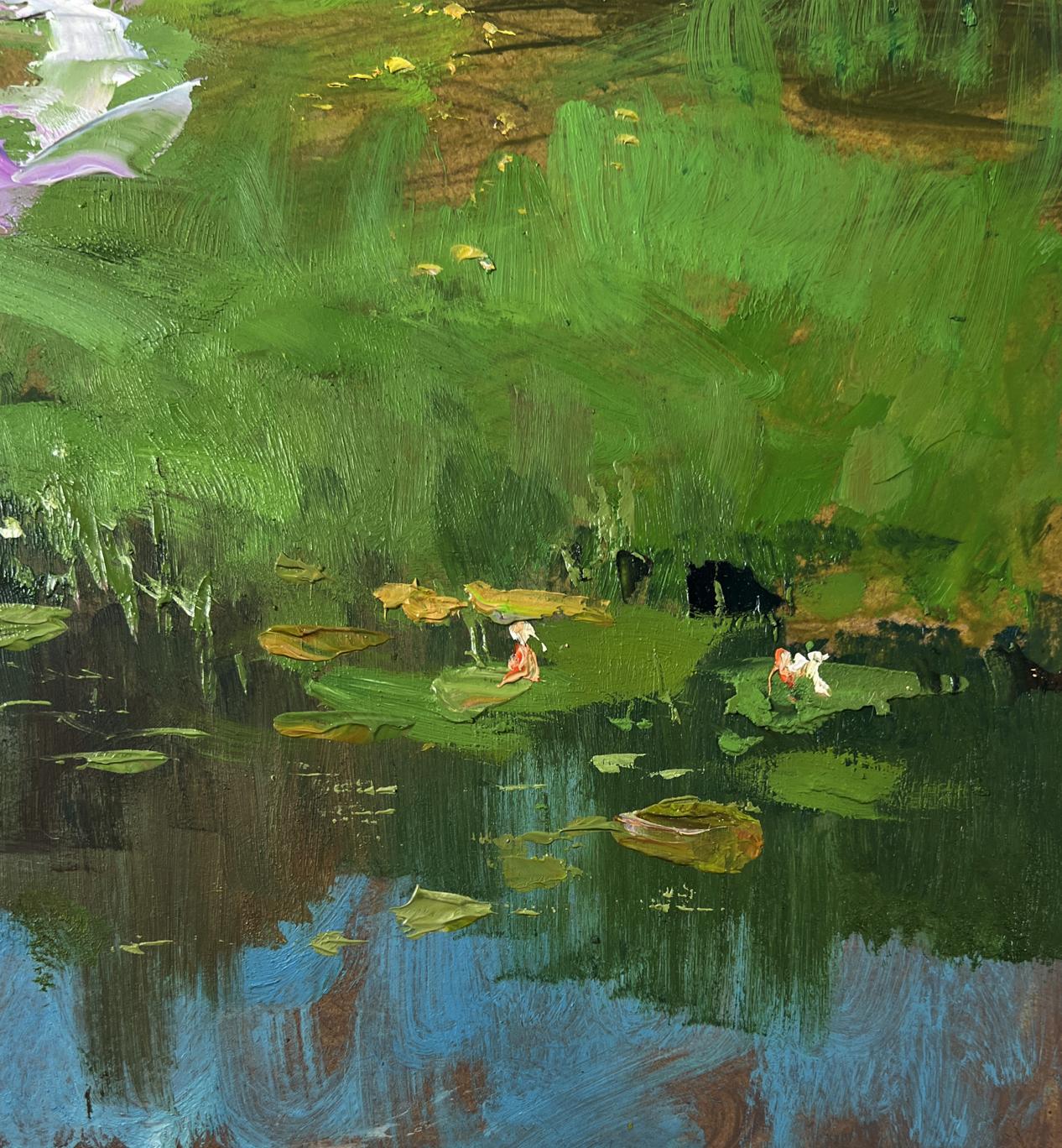 Serene oil painting Quiet conversations of girls by Yuriy Suprunchuk