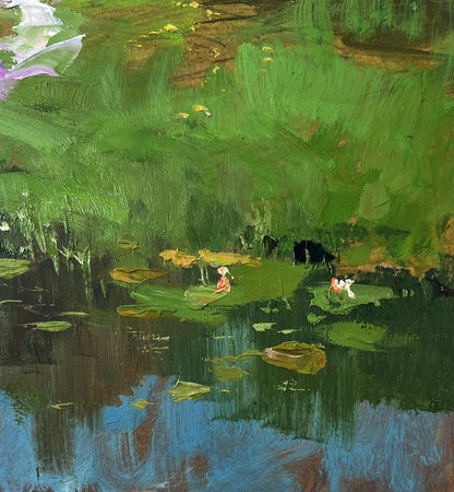 Serene oil painting Quiet conversations of girls by Yuriy Suprunchuk