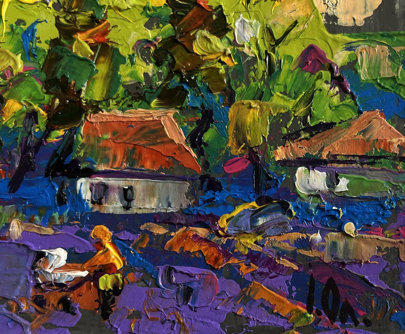 Vibrant impressionist oil painting On the outskirts of the city by Oleksiy Ivanyuk