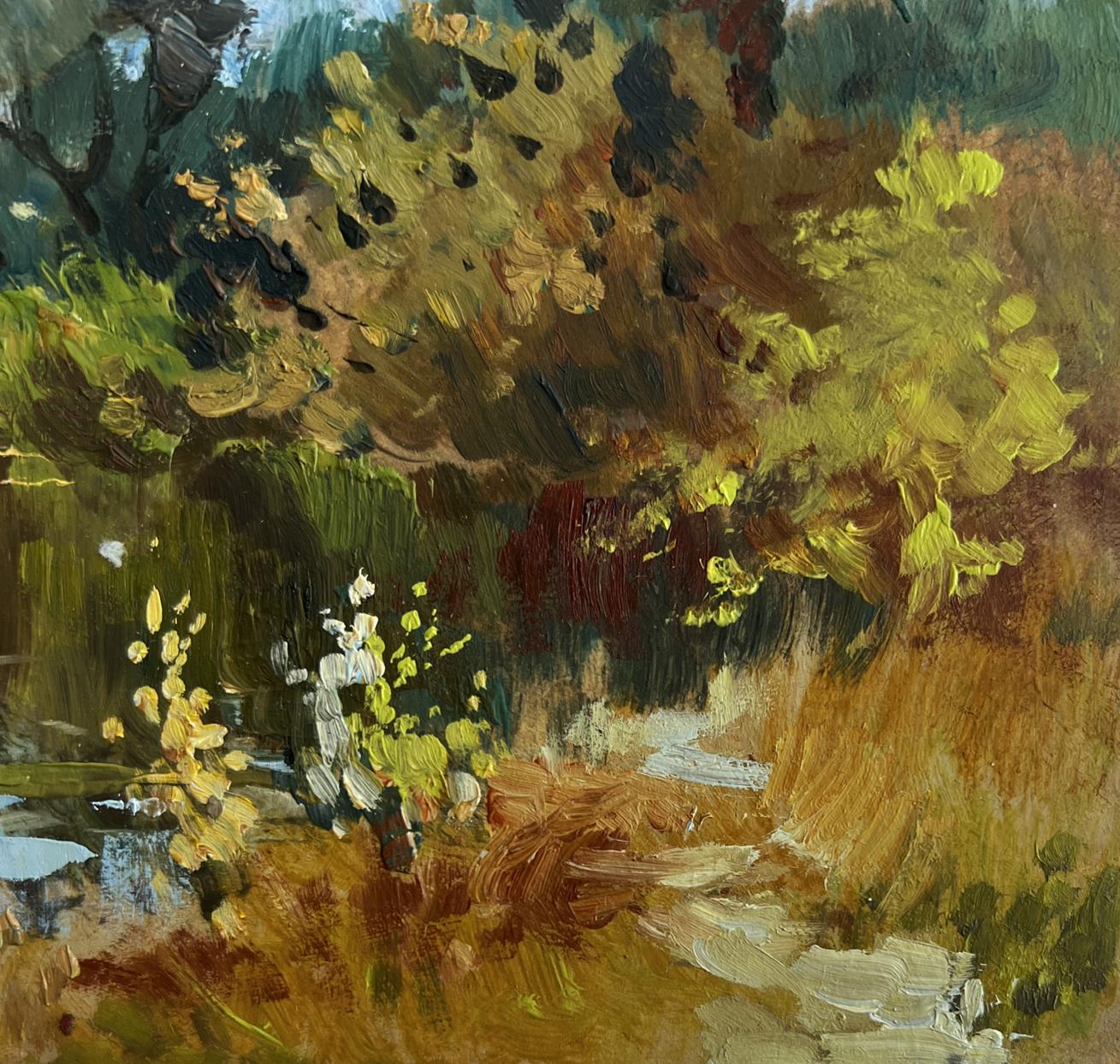 Impressionistic oil painting A lost corner of nature by Yuriy Suprunchuk