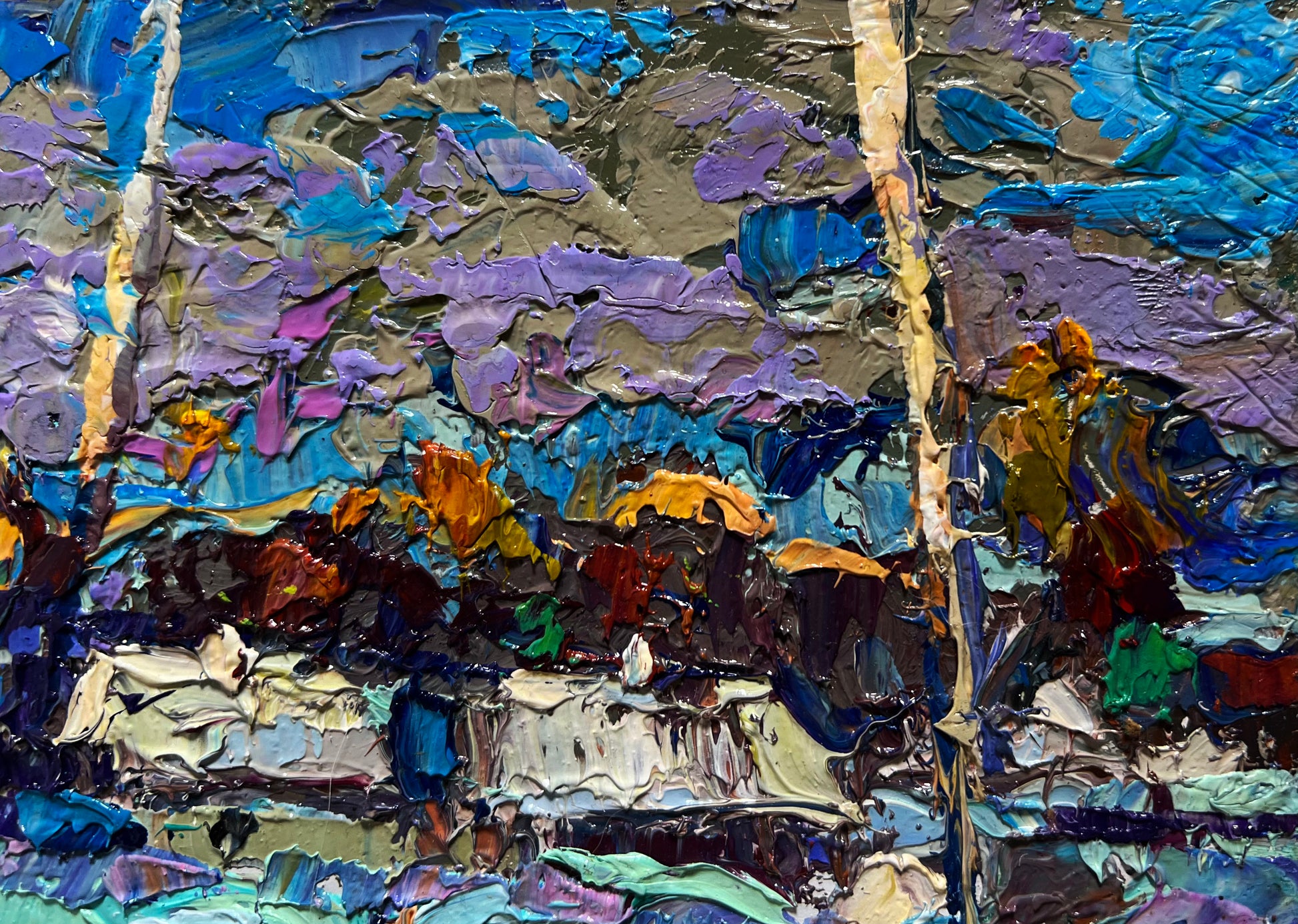 Vibrant impressionist oil painting To the house by Oleksiy Ivanyuk