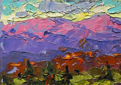 Vibrant impressionist oil painting Fresh mountain stream by Oleksiy Ivanyuk
