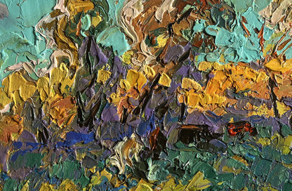 Vibrant impasto oil painting A light breeze in the meadows by Oleksiy Ivanyuk