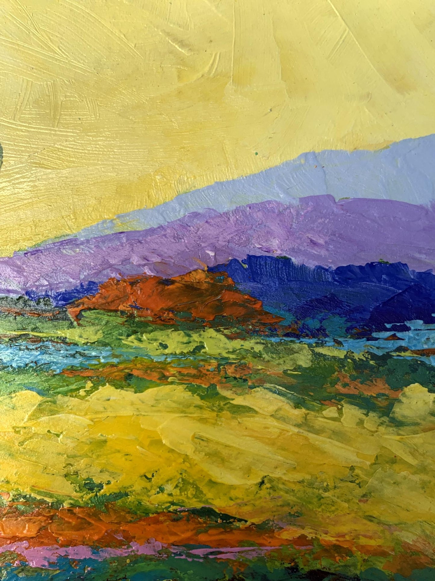 Vibrant impressionist oil painting Sunset is approaching by V. Zadorozhnya