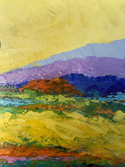 Vibrant impressionist oil painting Sunset is approaching by V. Zadorozhnya