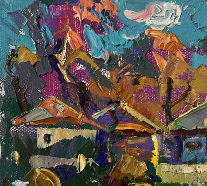 Vibrant impasto oil painting First morning of spring by Oleksiy Ivanyuk