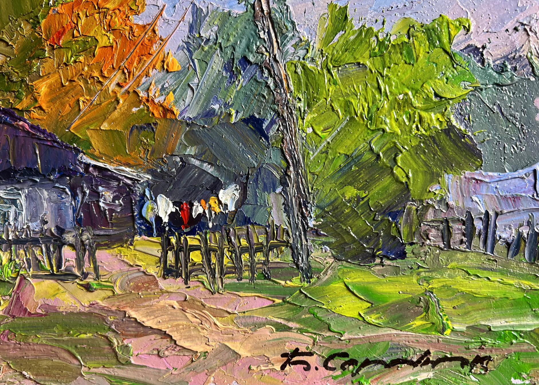Vibrant impressionist oil painting September day by Boris Serdyuk