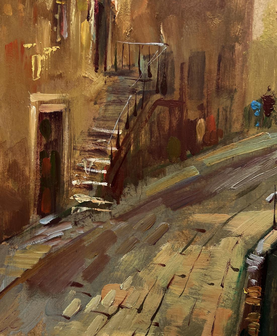 Oil painting of old Venice street by Yuriy Suprunchuk
