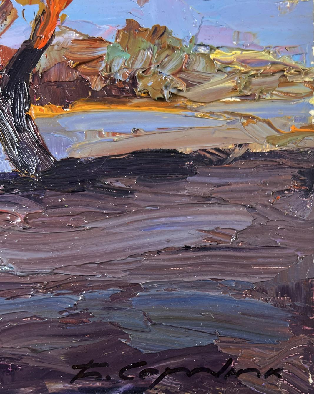 Impressionistic oil painting of autumn September days by Boris Serdyuk