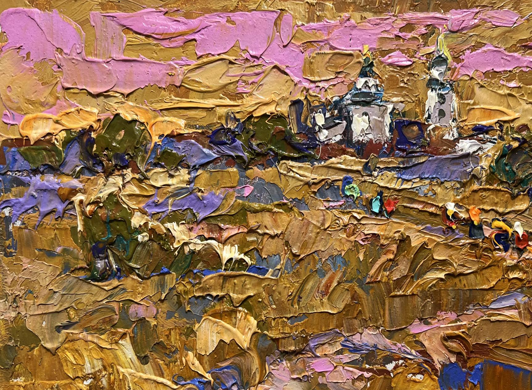 Vibrant impressionistic oil painting Autumn steppes by Oleksiy Ivanyuk