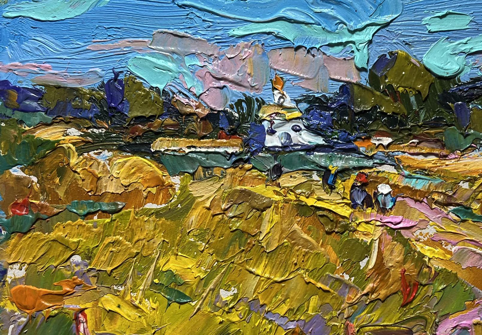 Vibrant impressionist oil painting The road leading to the village by Oleksiy Ivanyuk