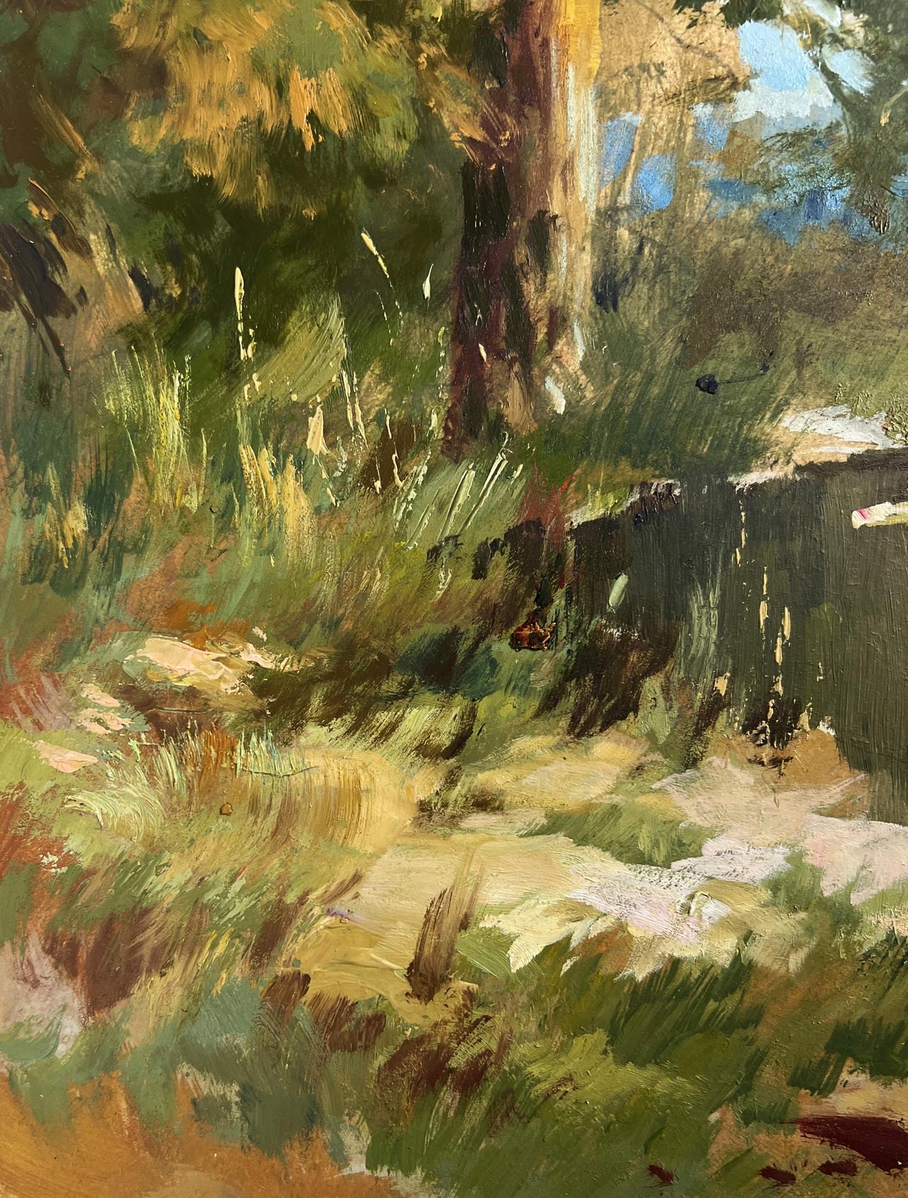 Vibrant impressionist oil painting Whisper of forest and water by Yuriy Suprunchuk