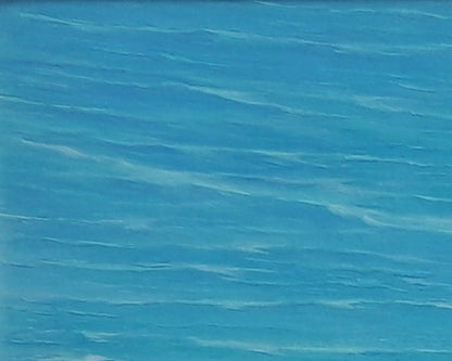 Oil painting Beach with sea waves by Vasily Korkishko textured light blue waves