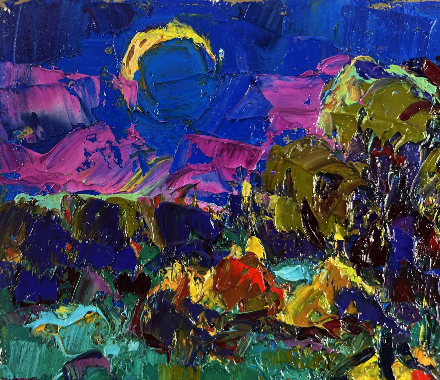Vibrant Silence Shining oil painting by Oksana Ivanyuk with impasto strokes
