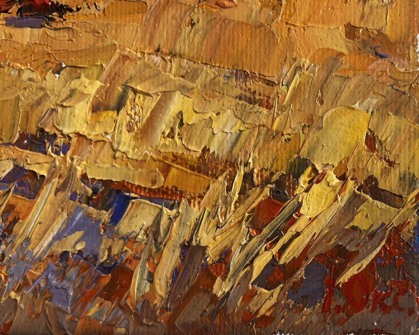 Impasto oil painting On the autumn steppes by Oksana Ivanyuk