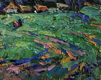 Vibrant impressionist oil painting Light from the Moon by Oleksiy Ivanyuk