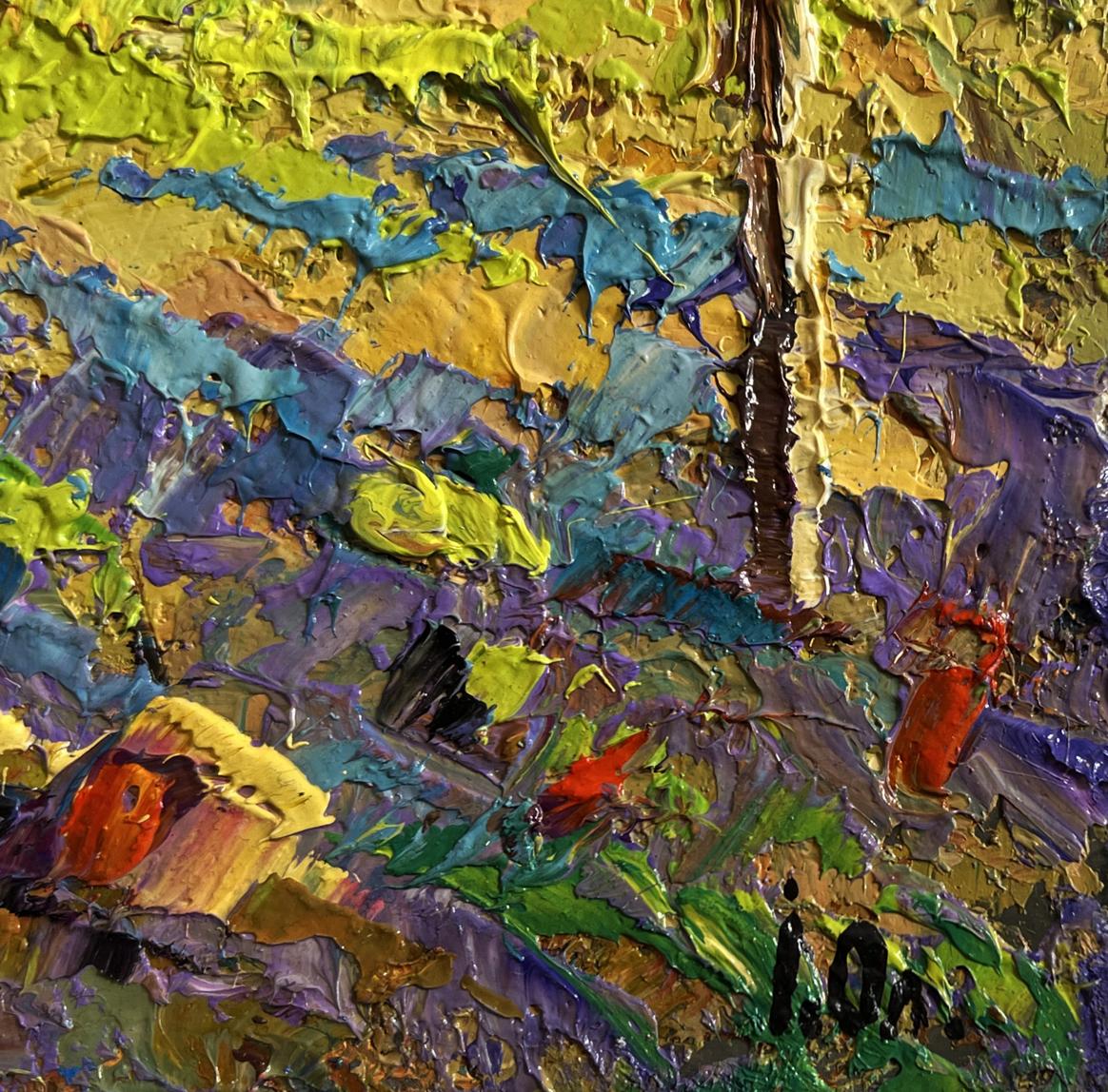 Vibrant impressionist oil painting Sunny day in the village by Oleksiy Ivanyuk