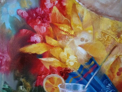Abstract oil painting Autumn still life Anatoly Tarabanov