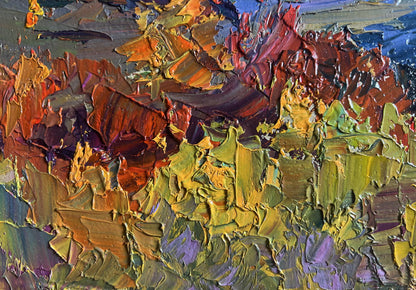 Vibrant Golden Mountain Fields oil painting by Boris Serdyuk