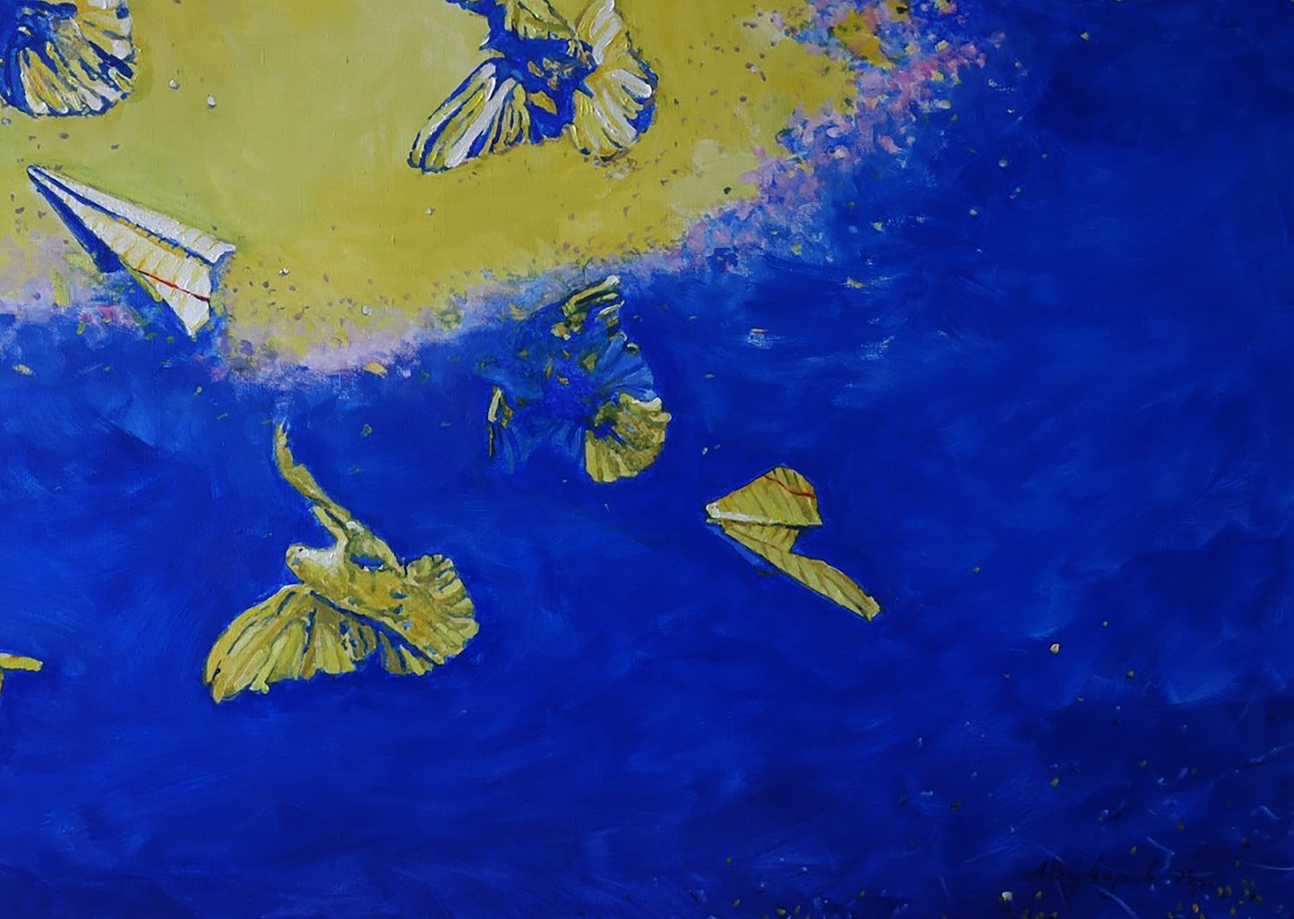 Oil painting Birds in the sky Anatoly Varvarov