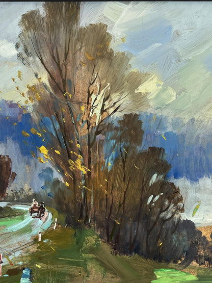 Oil painting Autumn weather in the forest by Yuriy Suprunchuk