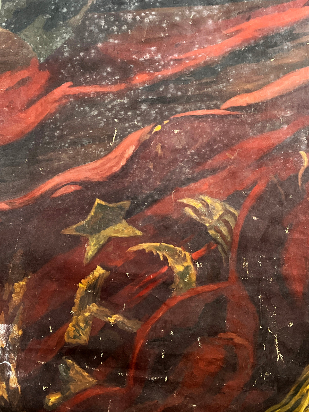 Oil painting Lenin on the Tribune Unknown Artist