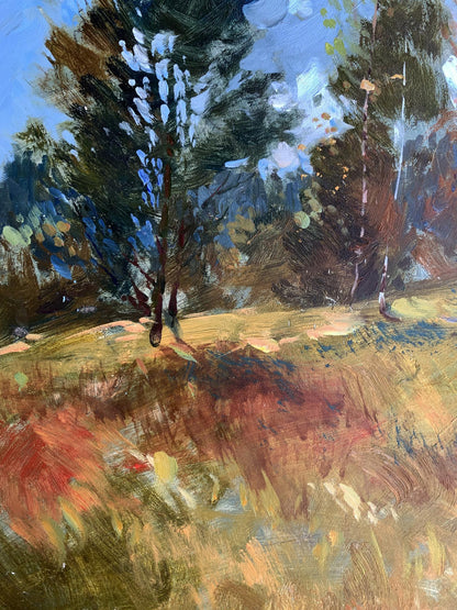 Vibrant impressionist oil painting Beginning of autumn by Yuriy Suprunchuk