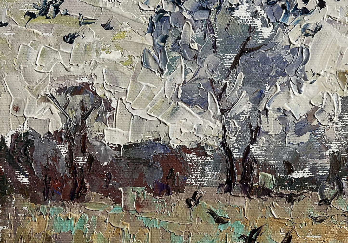 Oil painting Deep autumn has arrived by Oleksiy Ivanyuk textured impasto