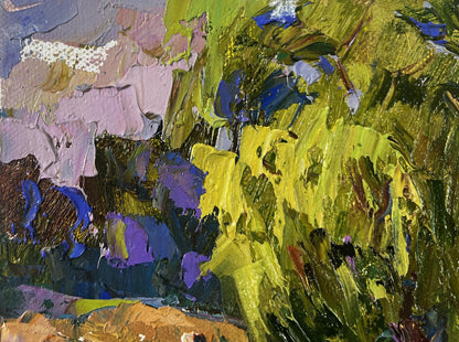 Vibrant impressionist oil painting Vacations in the village sun by Oleksiy Ivanyuk