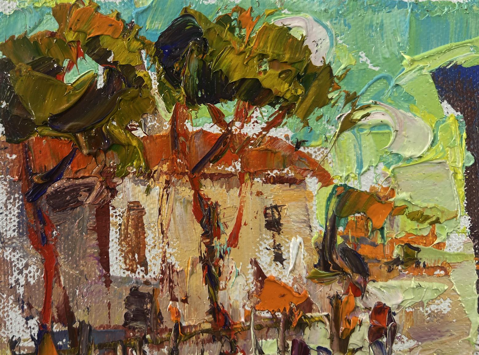 Vibrant impressionist oil painting The city wakes up in the fresh air by Oleksiy Ivanyuk
