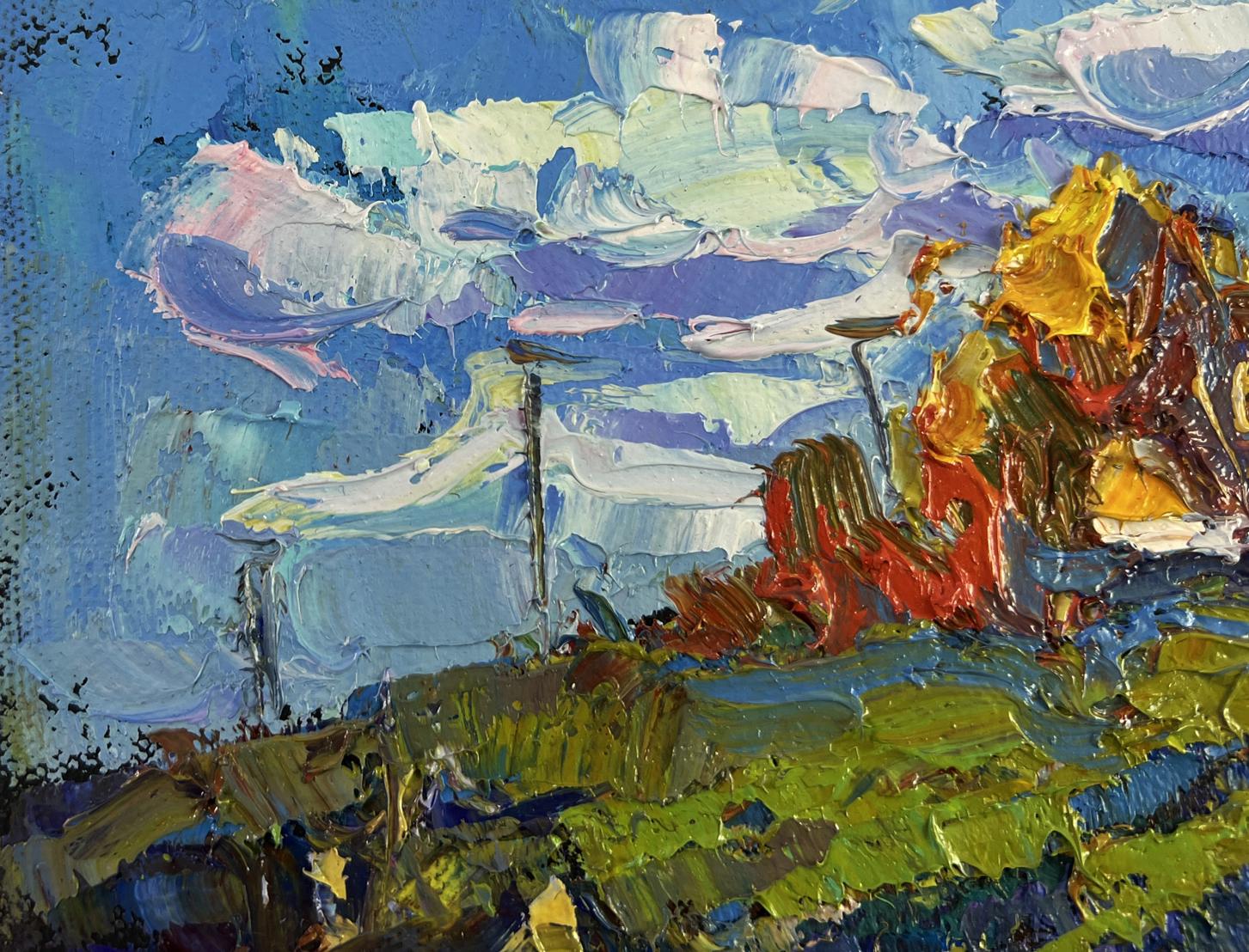 Vibrant impressionist oil painting The wind whispers between the stones by Oksana Ivanyuk