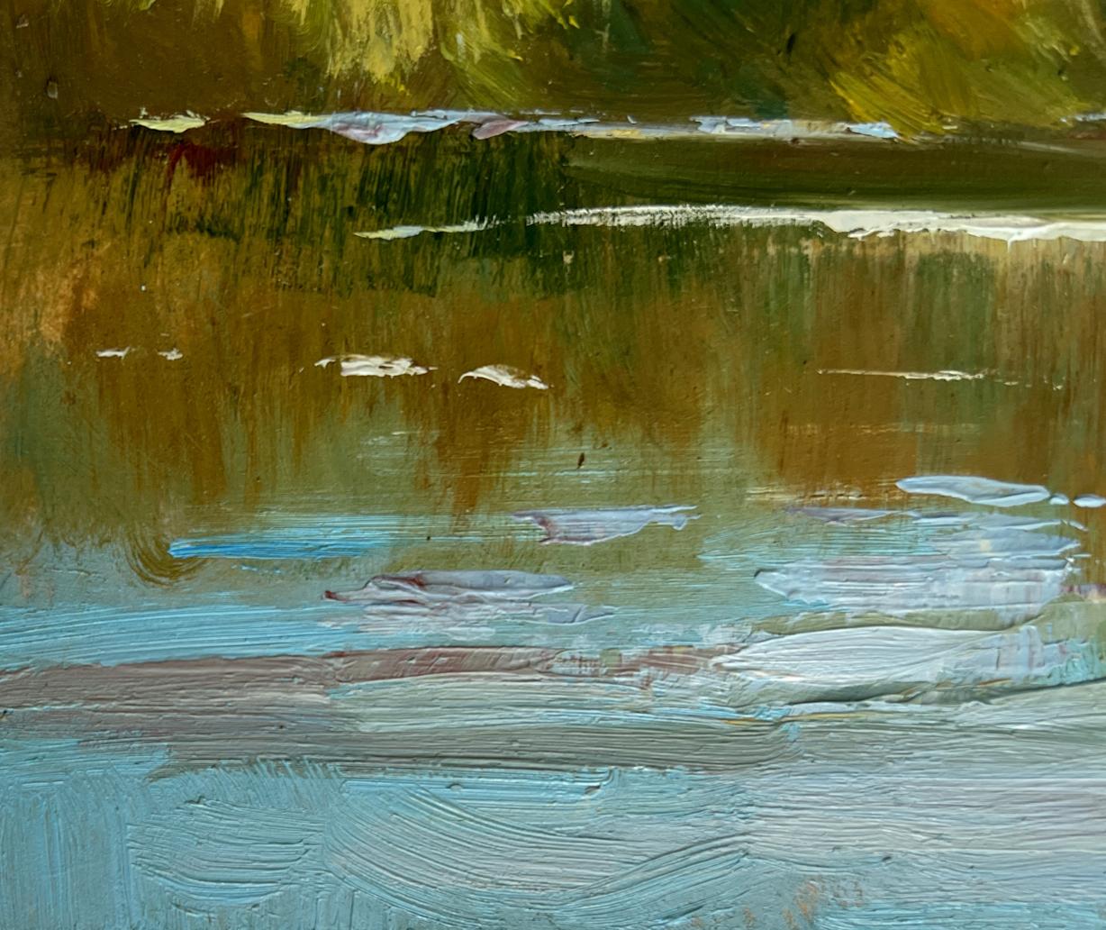 Abstract oil painting Enjoying the natural silence by Yuriy Suprunchuk