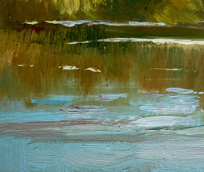 Abstract oil painting Enjoying the natural silence by Yuriy Suprunchuk