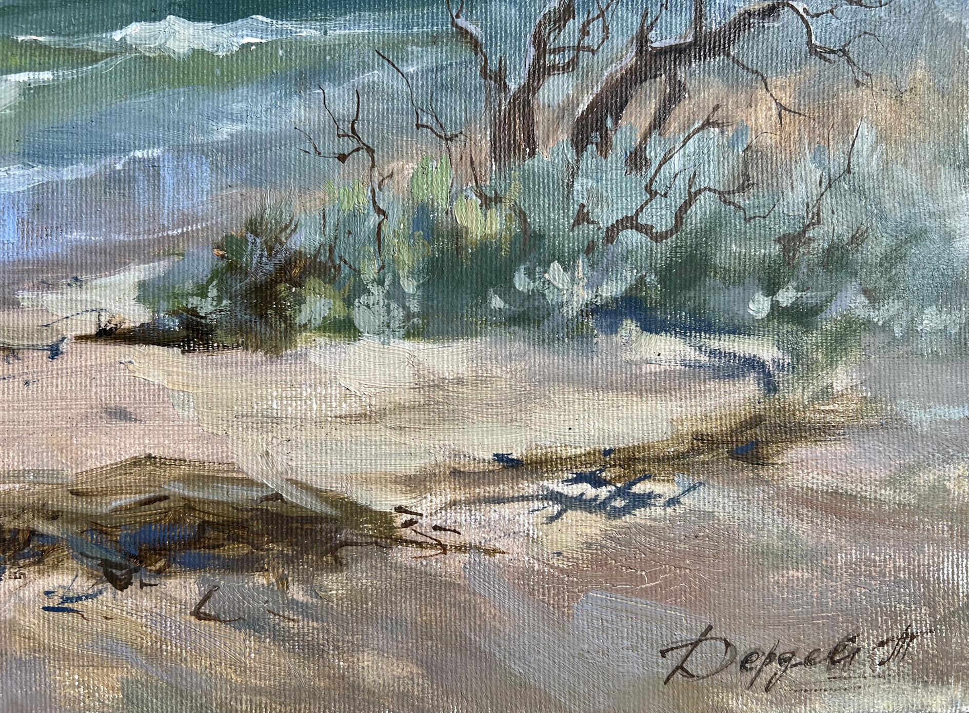 Oil painting Autumn sea breeze by Tatyana Derdey coastal scene