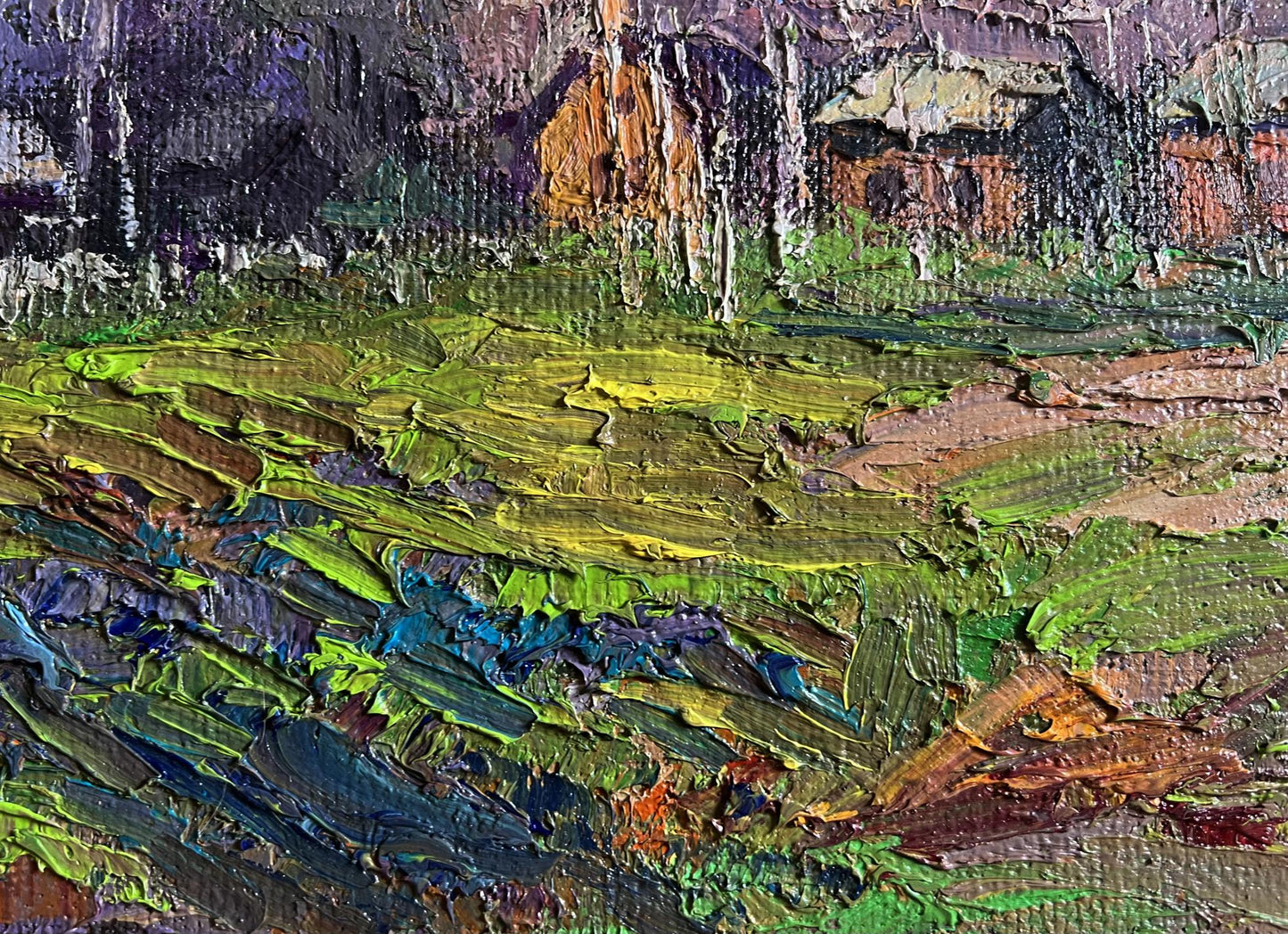 Vibrant impressionist spring landscape oil painting by Boris Serdyuk