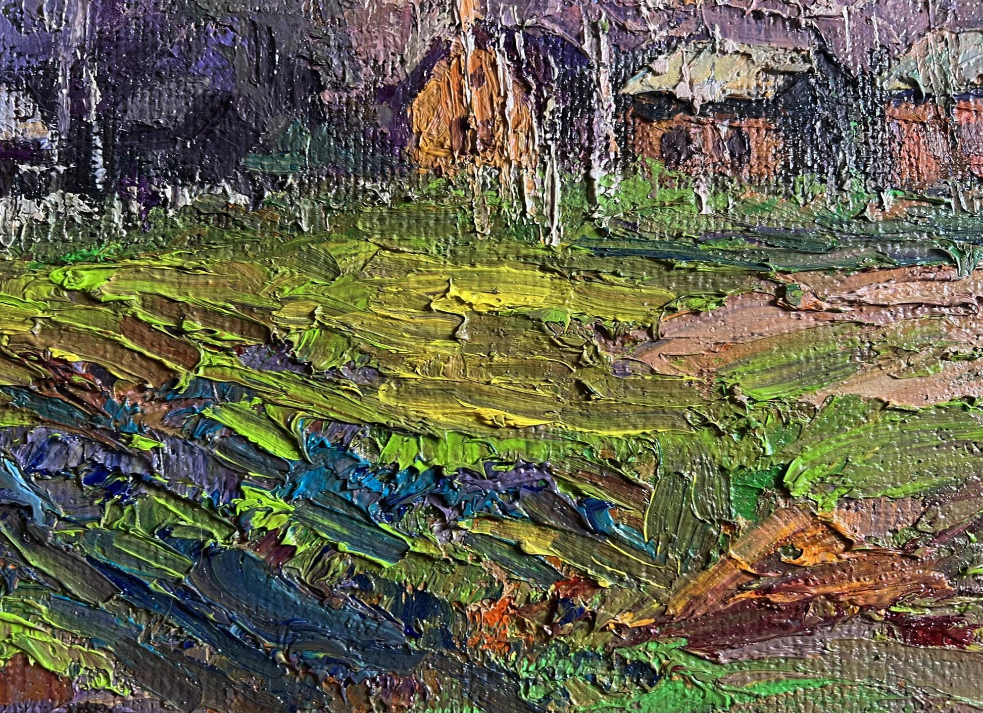 Vibrant impressionist spring landscape oil painting by Boris Serdyuk