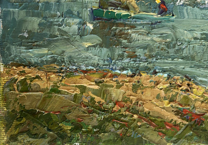 Oil painting Above the evening silence by the river by Oleksiy Ivanyuk