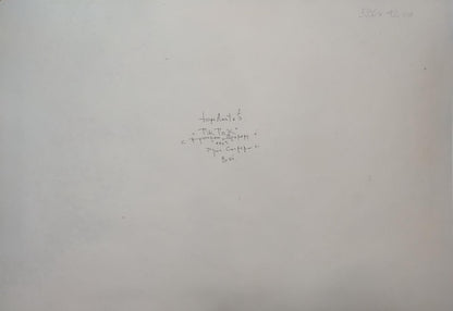 Handwritten black ink inscription on back of Dürer’s Rabbit watercolor TikTok art