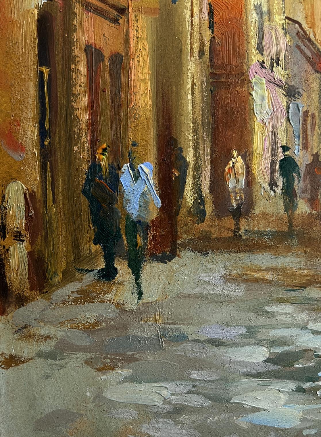 Impressionistic oil painting of city street by Yuriy Suprunchuk
