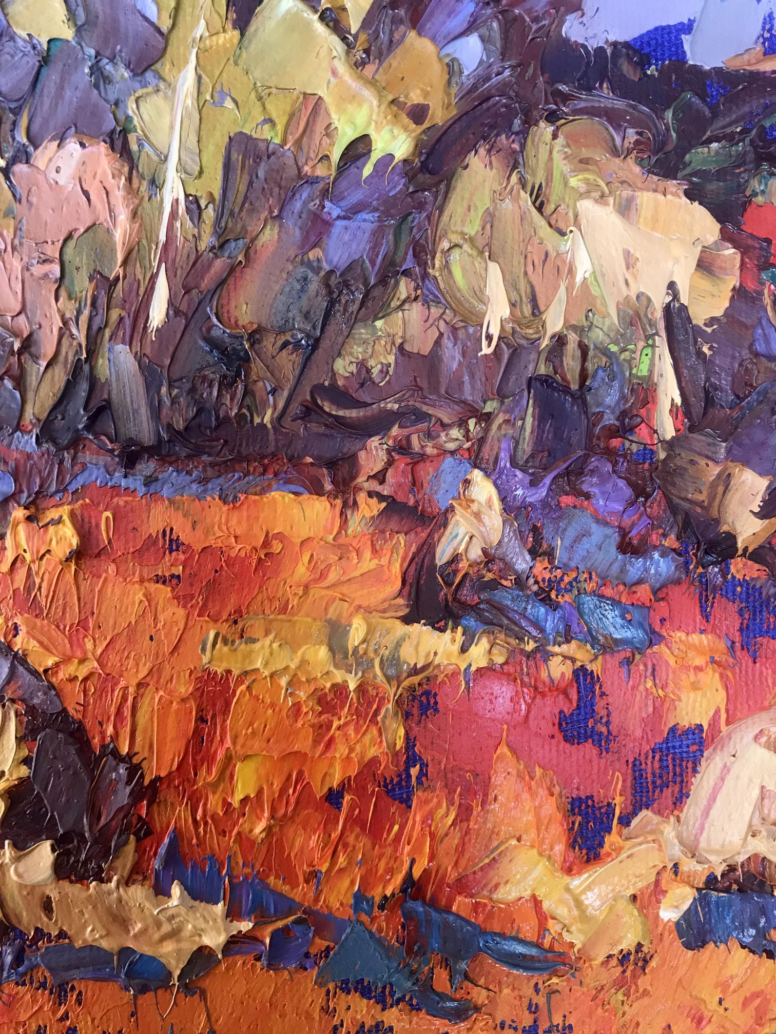 Alex Ivanyuk's oil painting titled "Crimson Stubble"