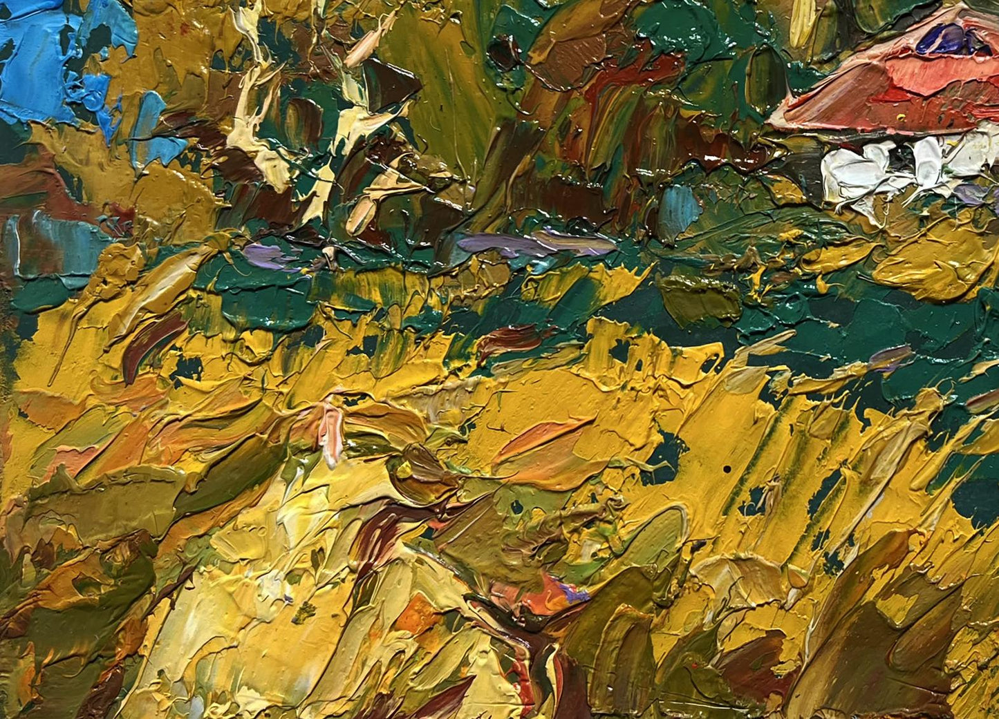 Oil painting Evening is coming in the village by Oleksiy Ivanyuk
