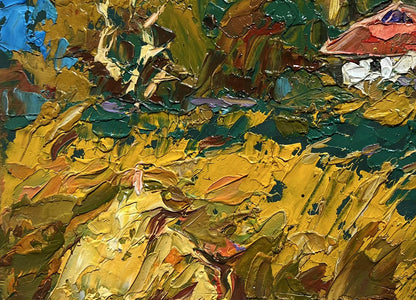 Oil painting Evening is coming in the village by Oleksiy Ivanyuk