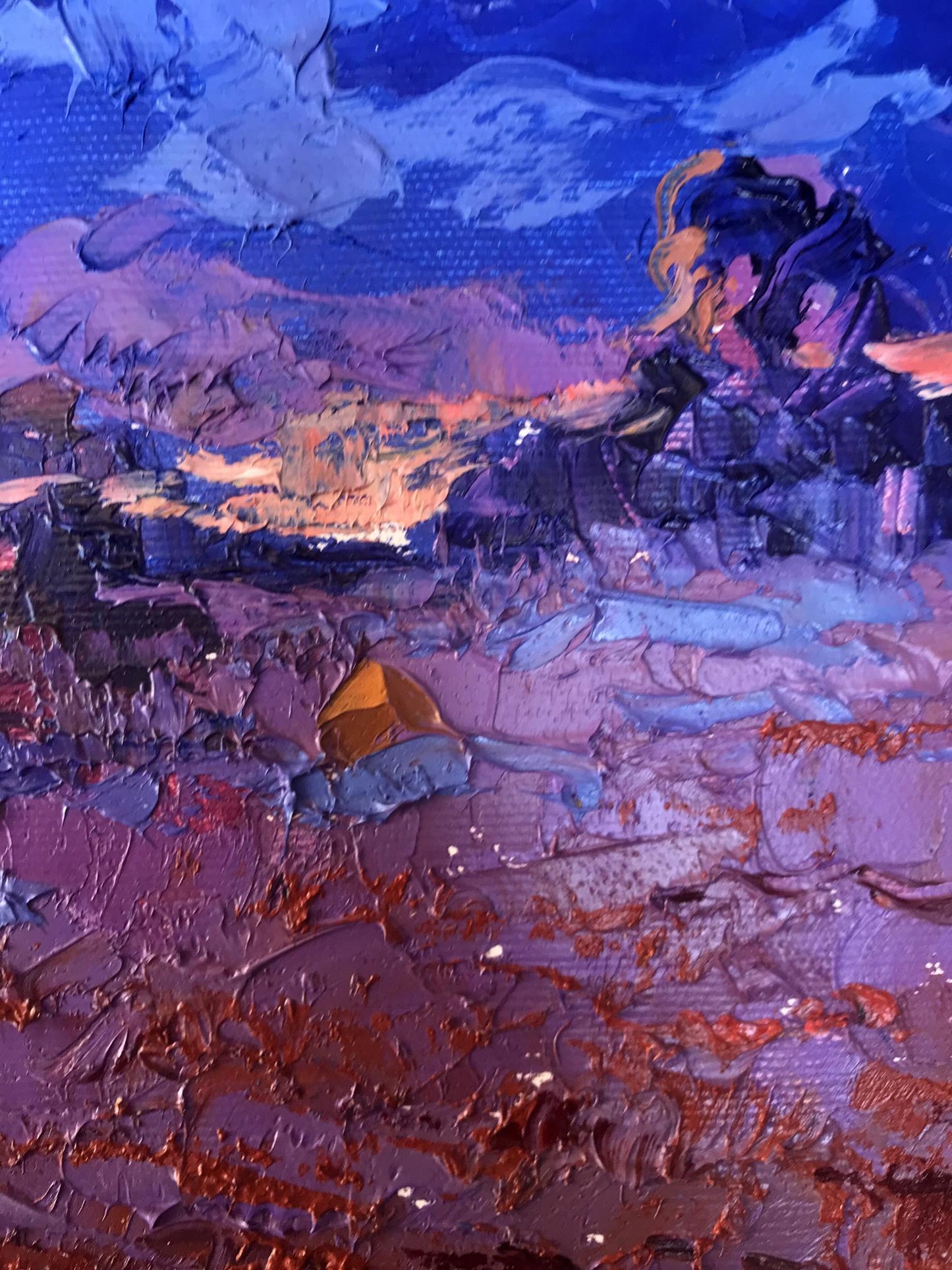 Oil artwork capturing the chill of the evening by Alex Ivanyuk
