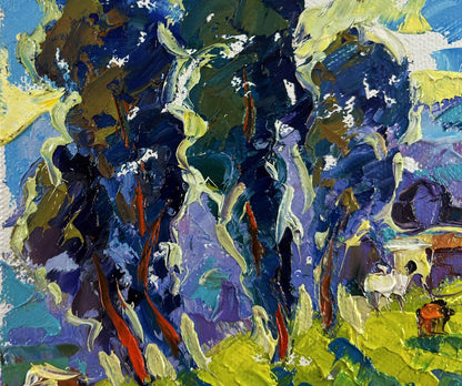 Vibrant impasto oil painting Nature speaks in a whisper of grass by Oleksiy Ivanyuk
