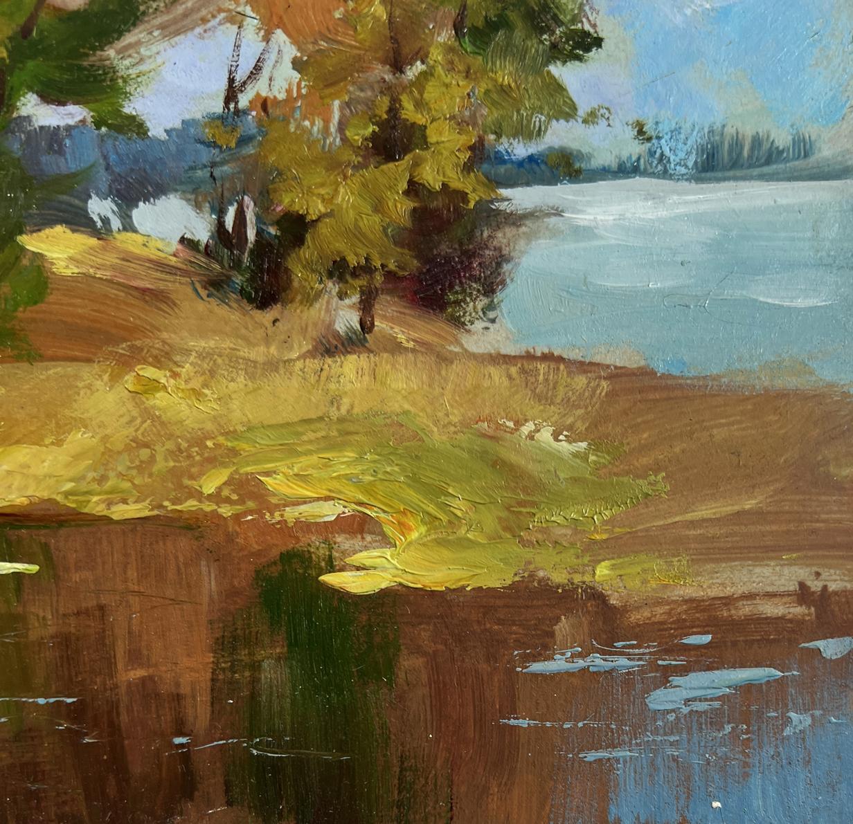 Impressionistic oil painting Autumn melancholy by Yuriy Suprunchuk