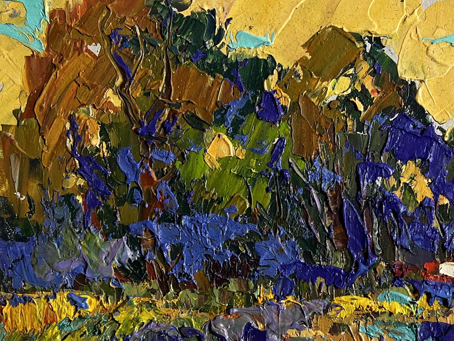 Vibrant impressionist oil painting Golden autumn evening by Oleksiy Ivanyuk