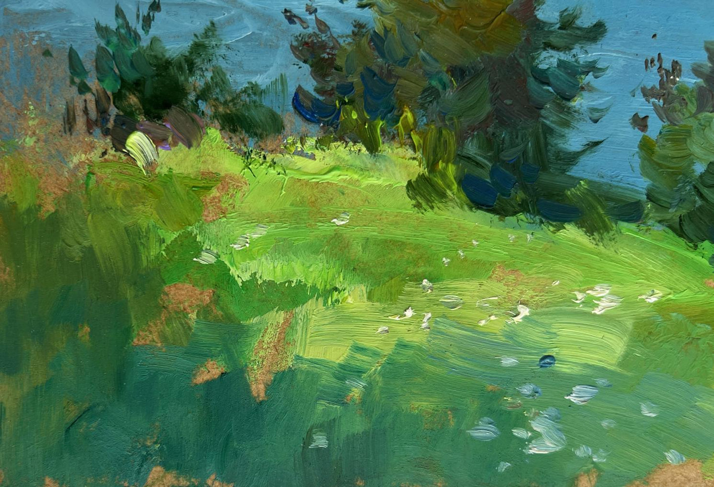 Vibrant impressionist oil painting Fresh summer wind by Yuriy Suprunchuk