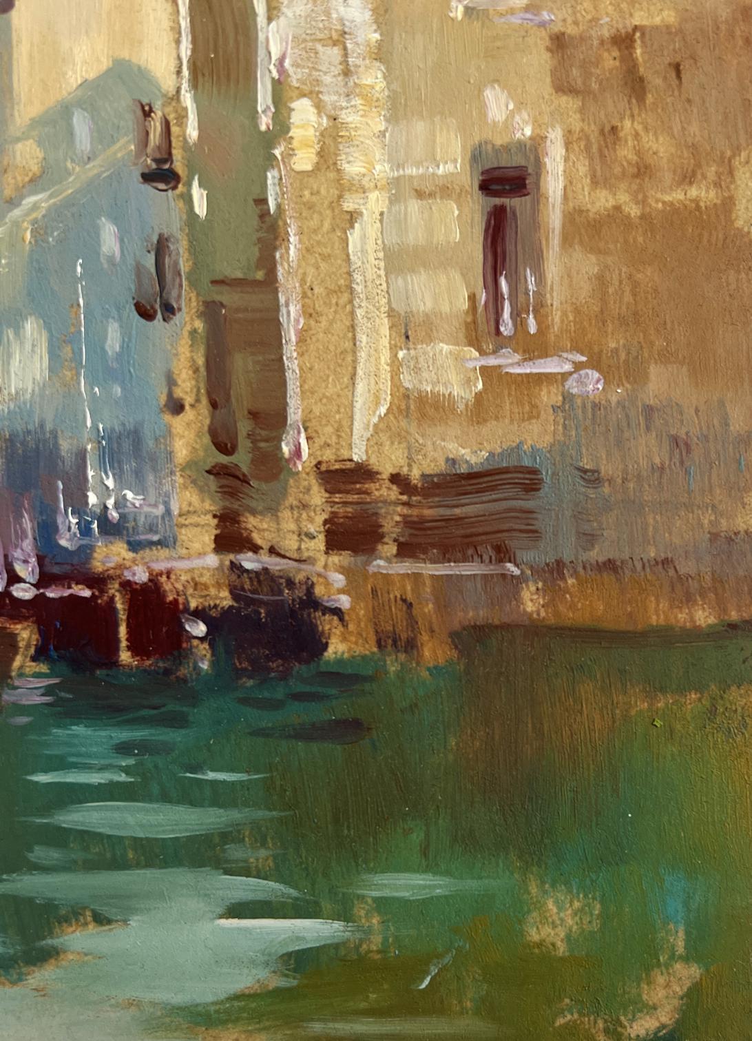 Oil painting of Venice sunset canal by Yuriy Suprunchuk