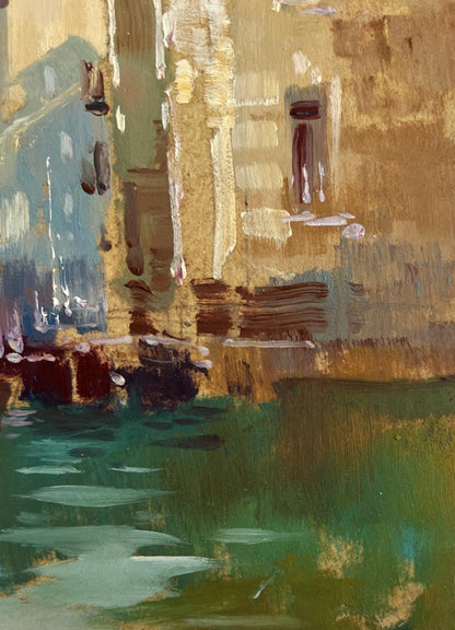 Oil painting of Venice sunset canal by Yuriy Suprunchuk