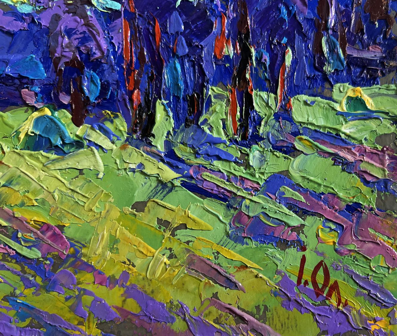 Vibrant impressionist oil painting Evening Breeze in the Field by Oleksiy Ivanyuk